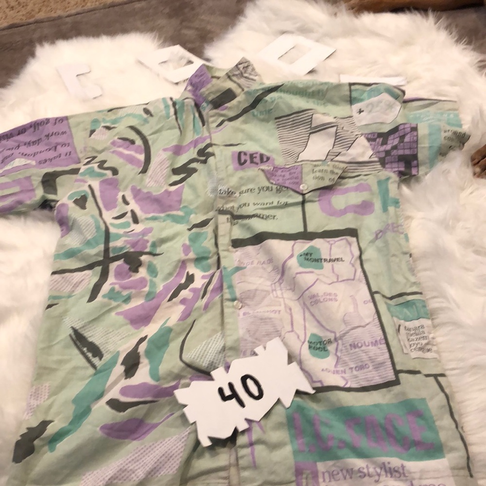 Newspaper Print! - Men's Button Down